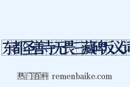 东都圣善寺无畏三藏碑反义词是什么意思的图片